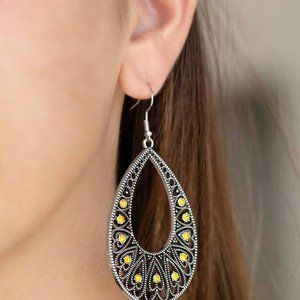 Love To Be Loved - Yellow Earrings Paparazzi